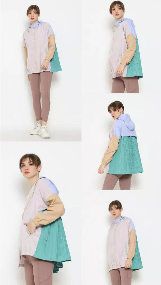 [PO] NEW Activewear Pleated Jacket - Mix Colours