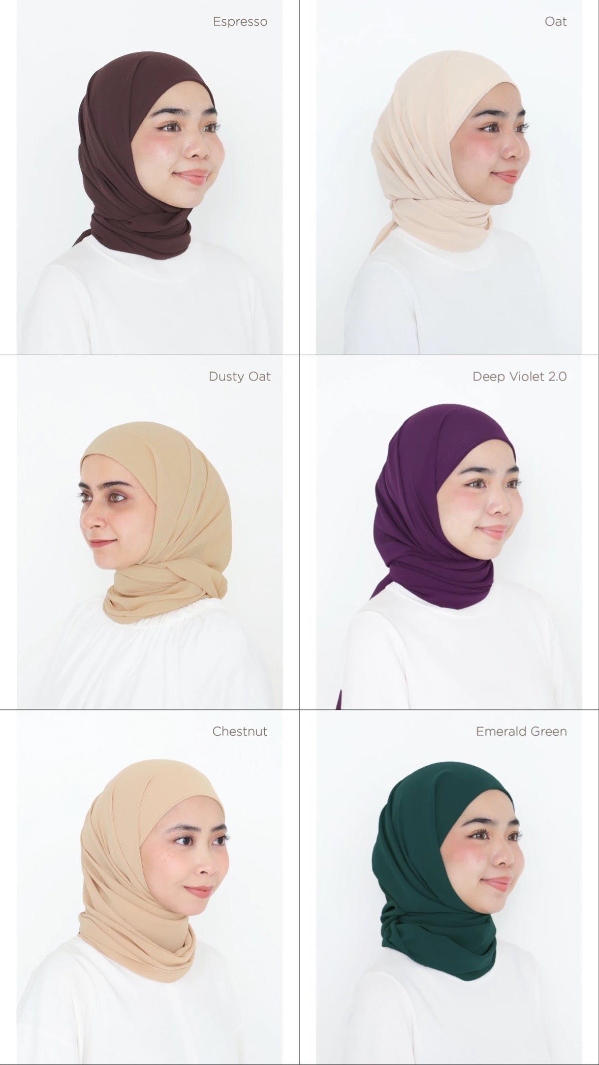 [PO] Leia Plain Hijab w/ Attached Inner