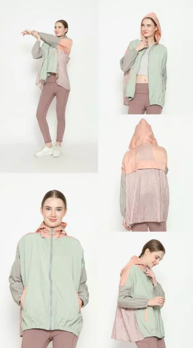 [PO] NEW Activewear Pleated Jacket - Mix Colours