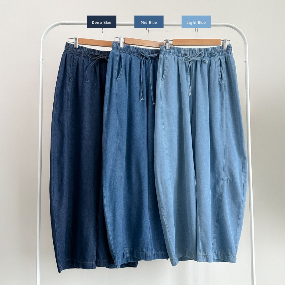 [PO] Denim Barrel Pants