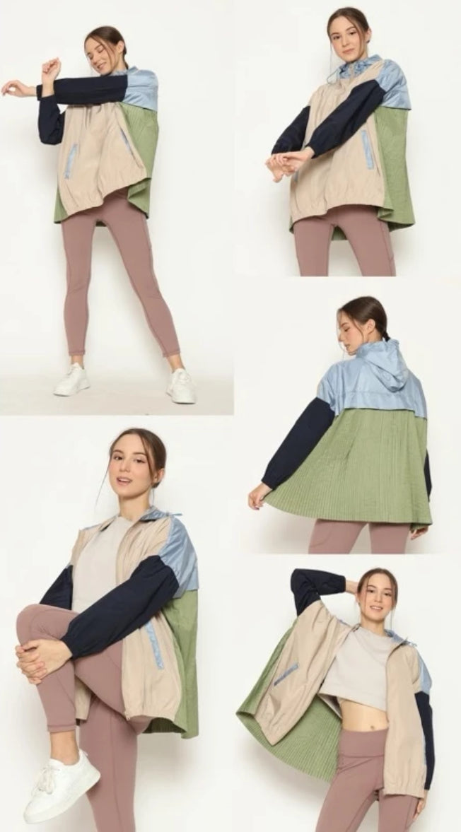 [PO] NEW Activewear Pleated Jacket - Mix Colours