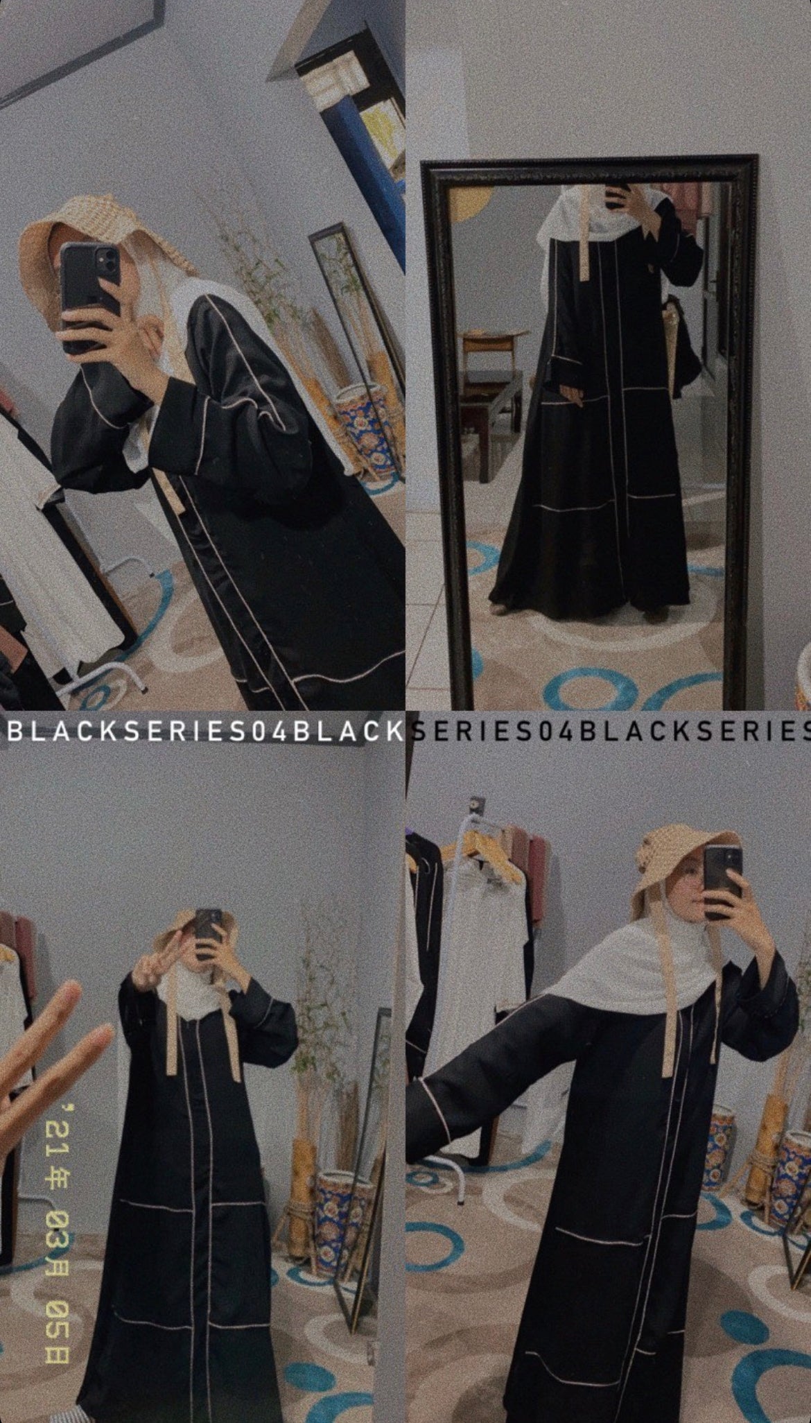 [PO] Zahra Abaya Black Series - 5 Designs