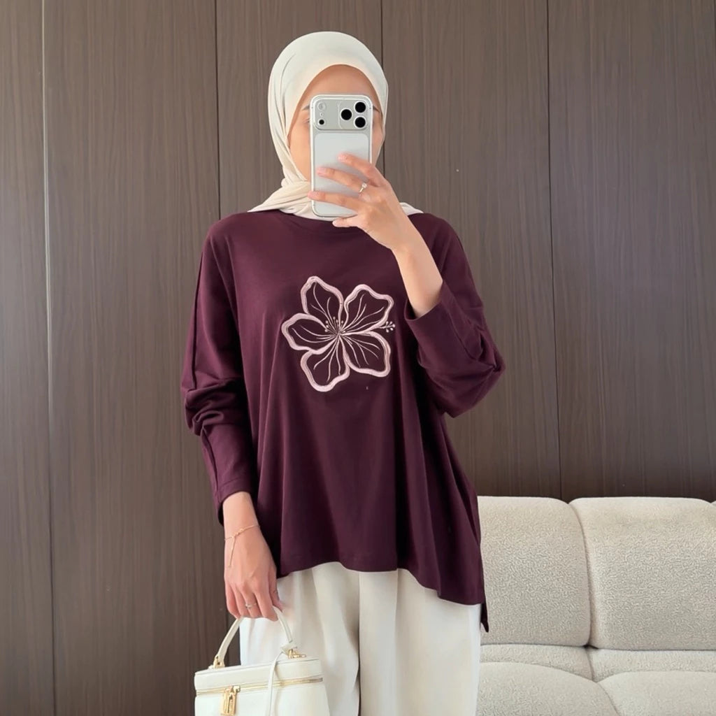 [PO] Rose Batwing Top