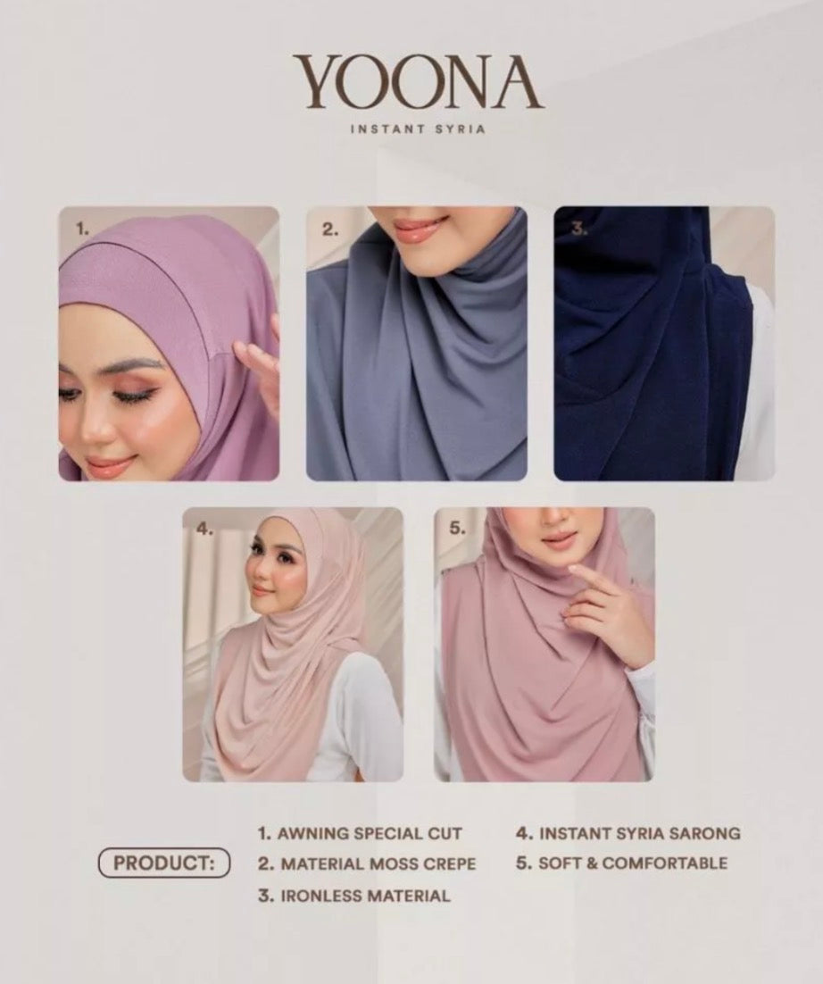 [PO] Yoona Instant Syria Sarung Hijab