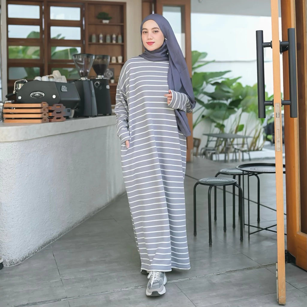 [PO] Stripey Midi Dress