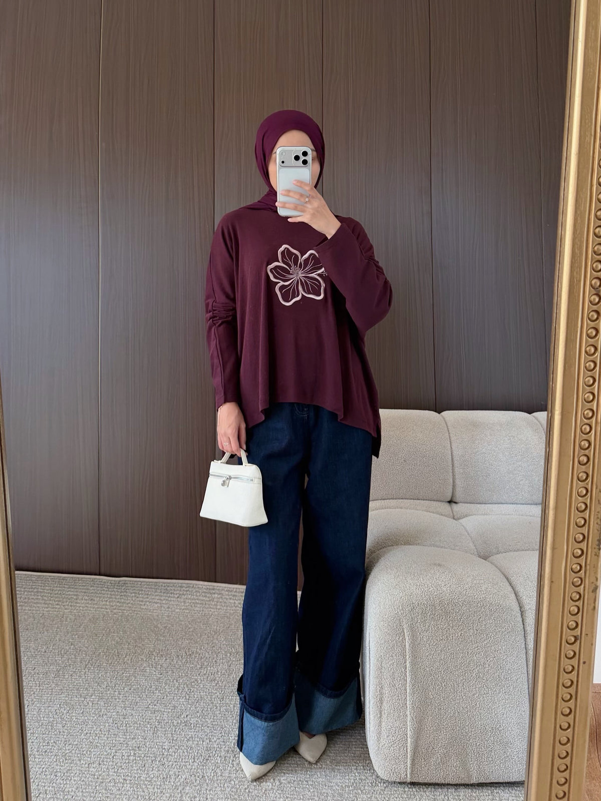 [PO] Rose Batwing Top
