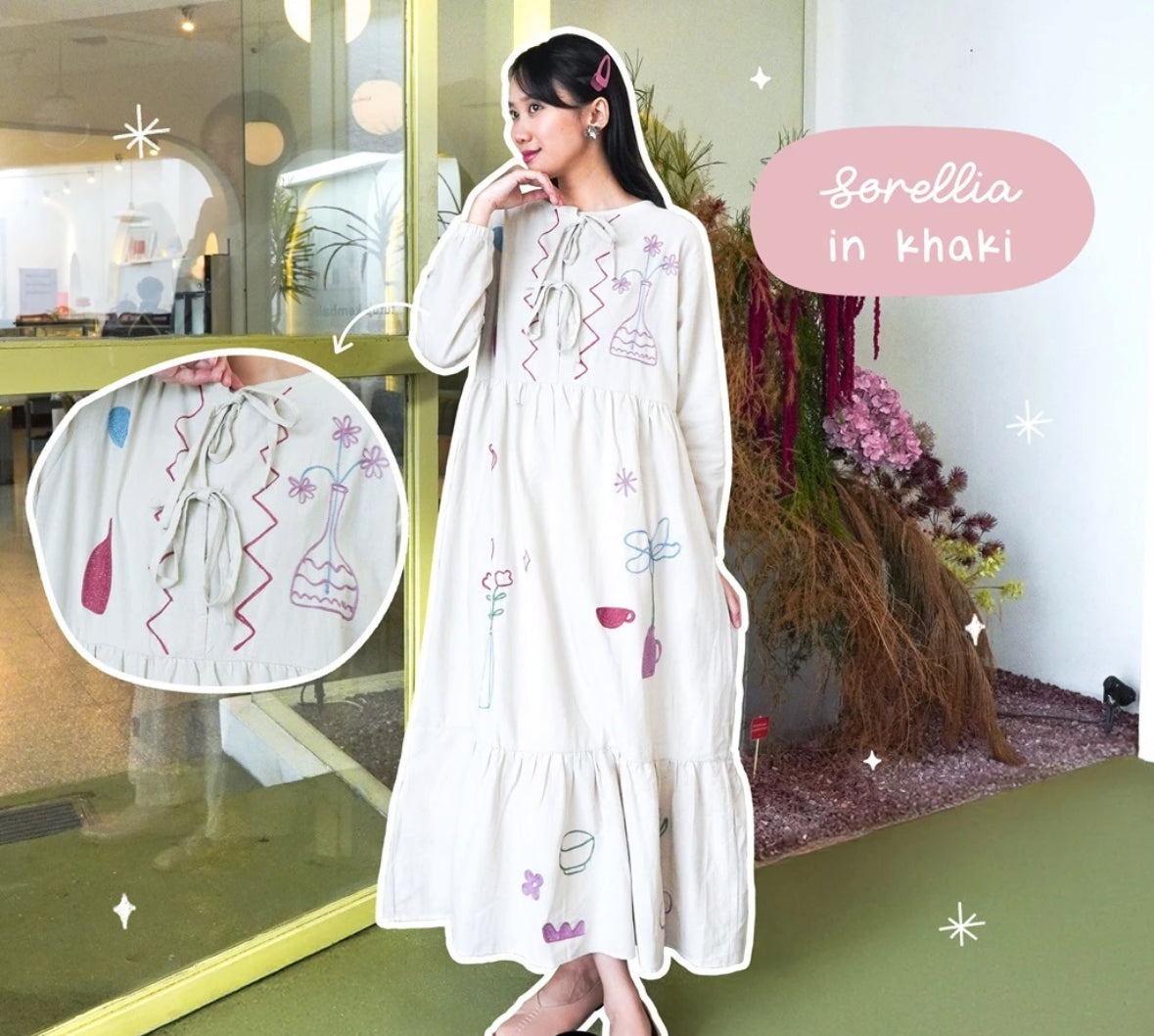 [PO] Korean Embroidered Dress