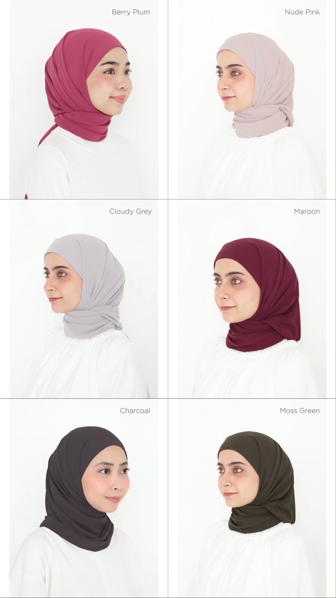 [PO] Leia Plain Hijab w/ Attached Inner