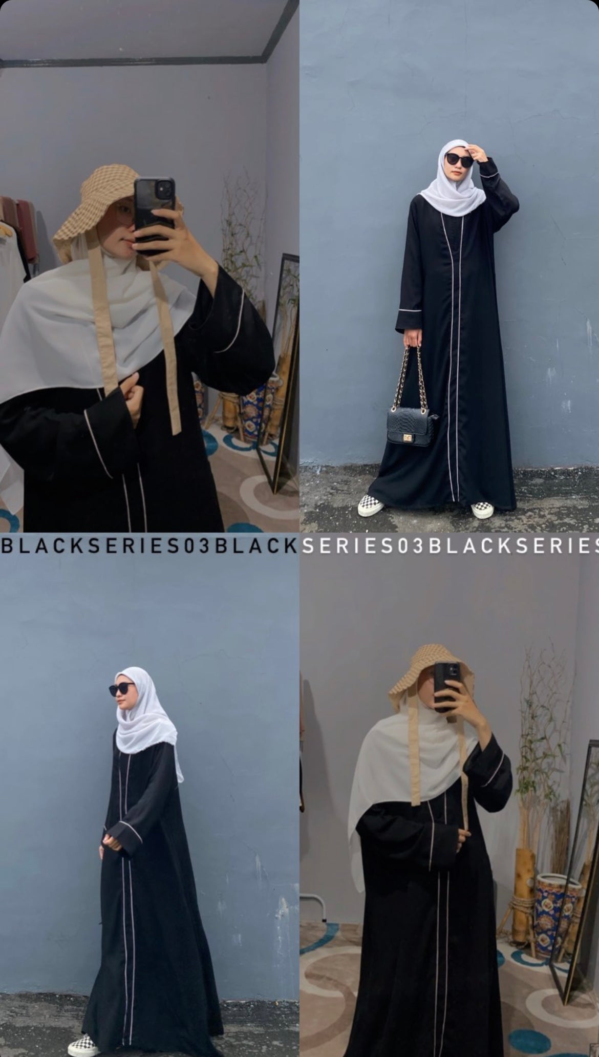 [PO] Zahra Abaya Black Series - 5 Designs