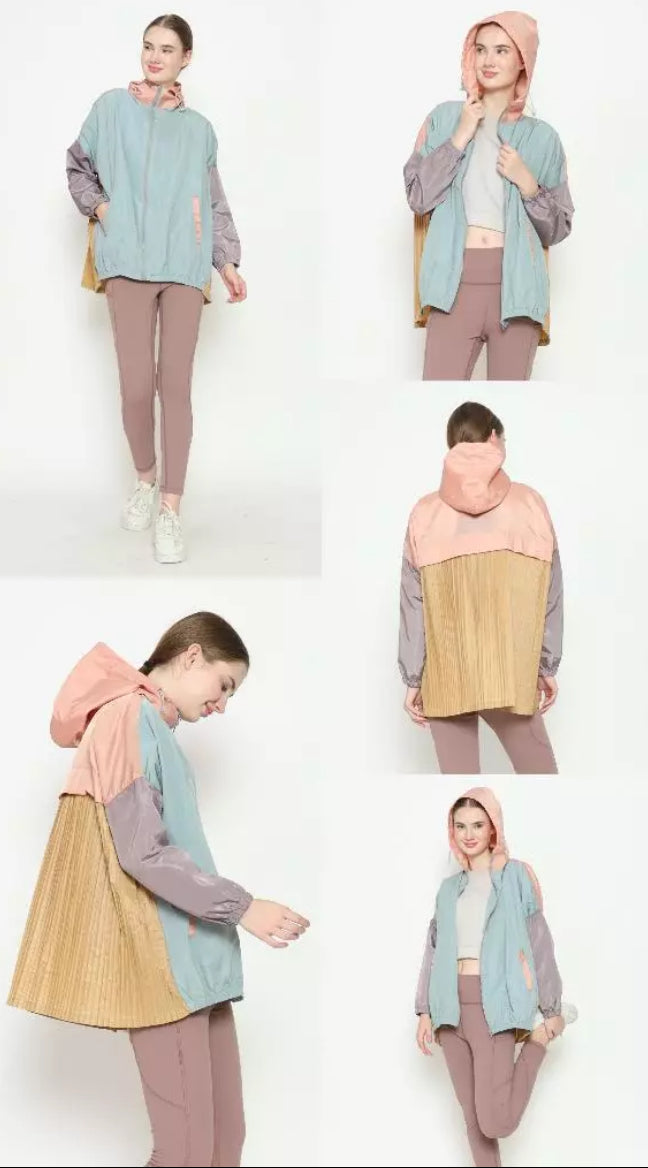 [PO] NEW Activewear Pleated Jacket - Mix Colours