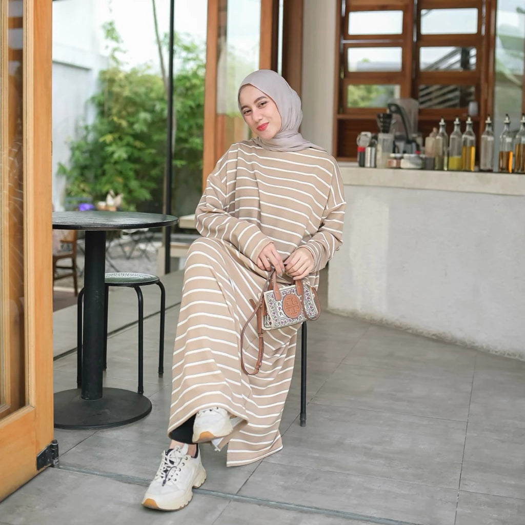 [PO] Stripey Midi Dress