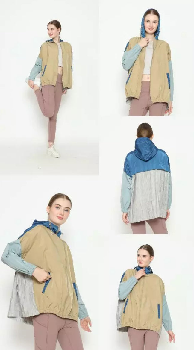 [PO] NEW Activewear Pleated Jacket - Mix Colours
