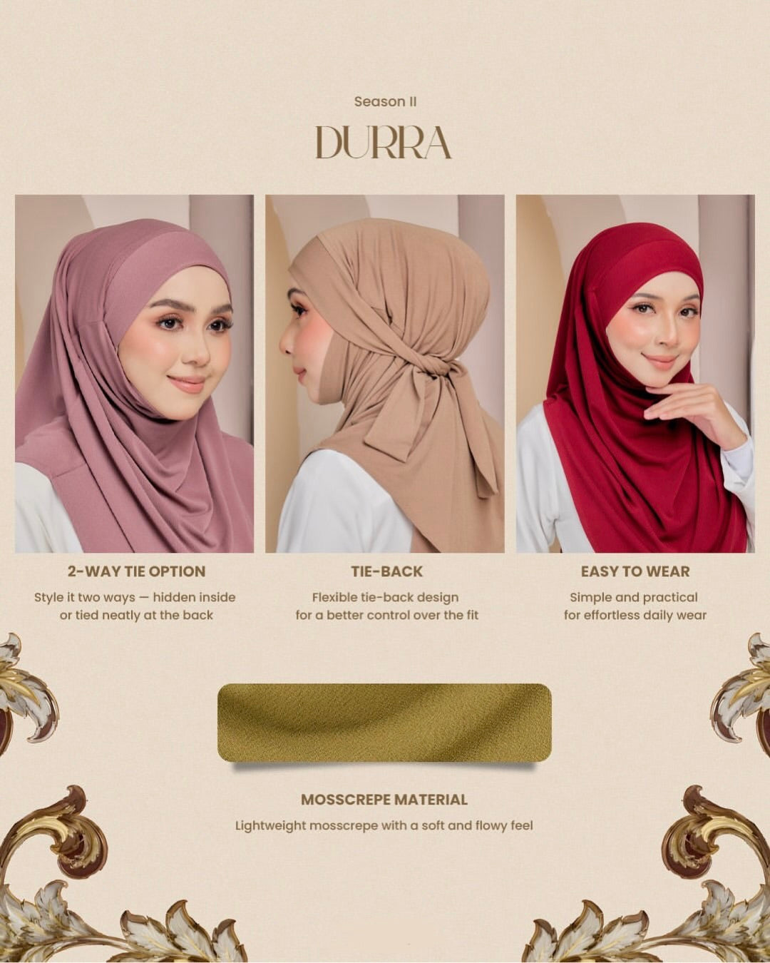 [PO] Durra Instant Tie-Back Hijab