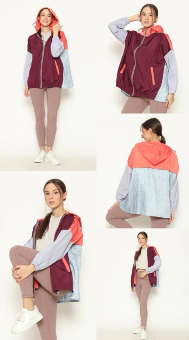 [PO] NEW Activewear Pleated Jacket - Mix Colours