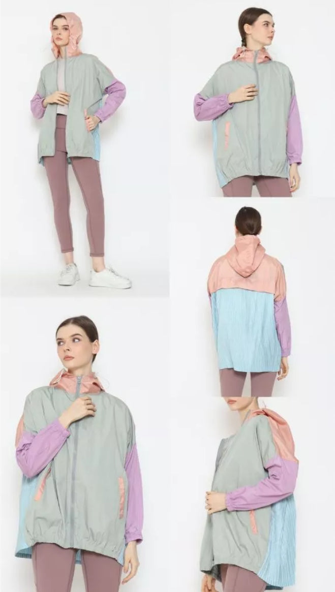 [PO] NEW Activewear Pleated Jacket - Mix Colours