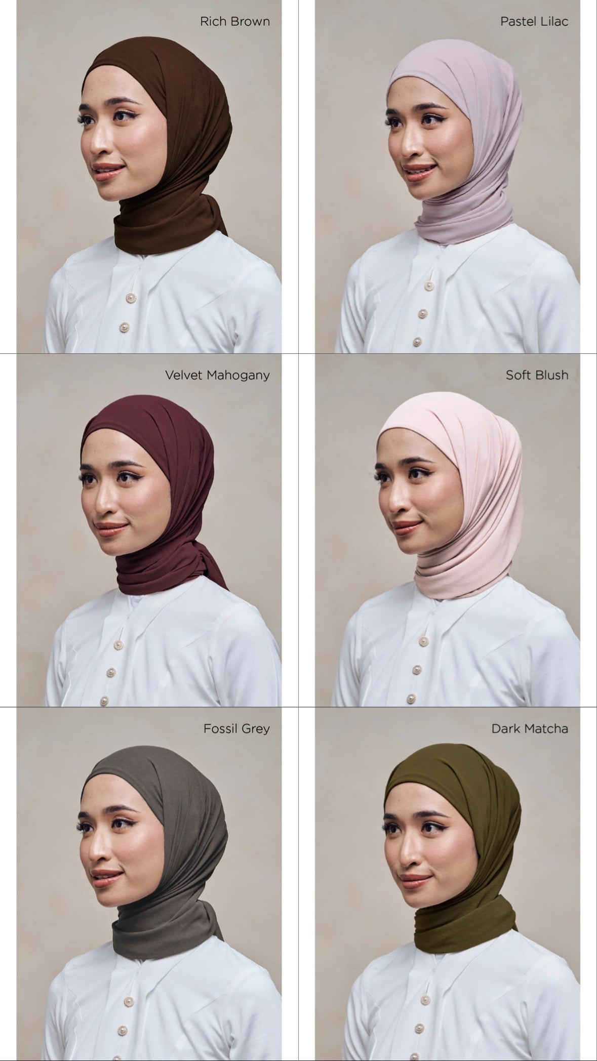 [PO] Leia Plain Hijab w/ Attached Inner