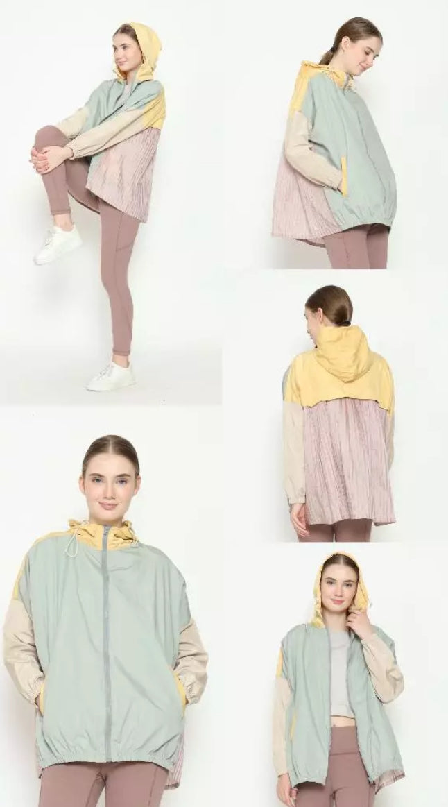 [PO] NEW Activewear Pleated Jacket - Mix Colours