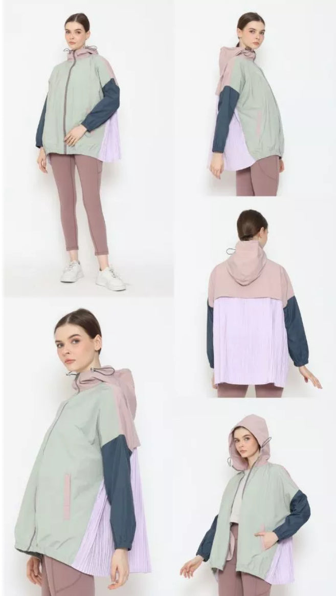 [PO] NEW Activewear Pleated Jacket - Mix Colours