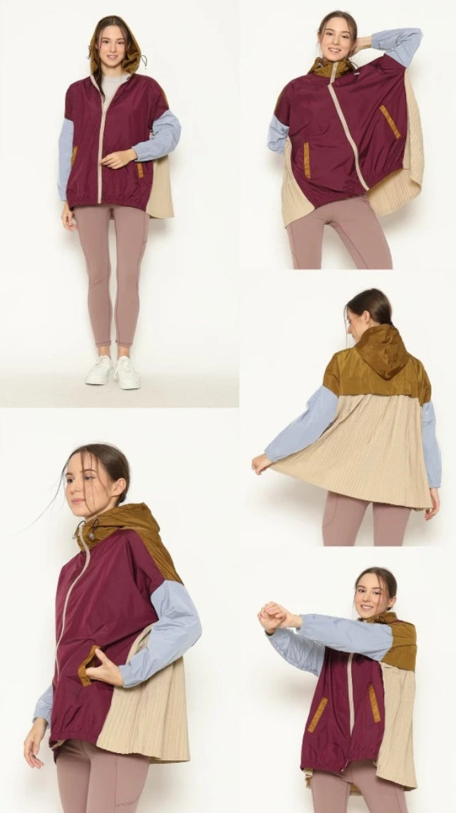 [PO] NEW Activewear Pleated Jacket - Mix Colours