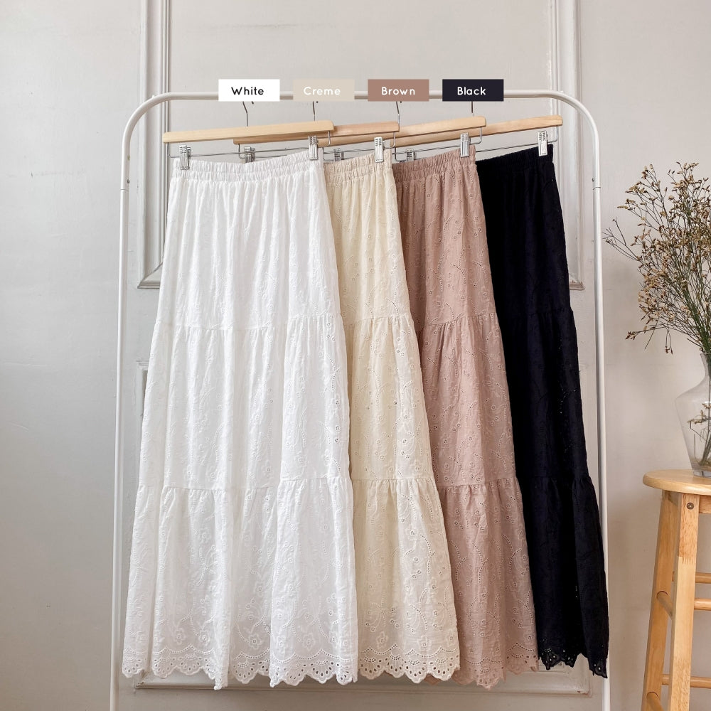 [PO] Tahara Eyelet Skirt - 4 Colours