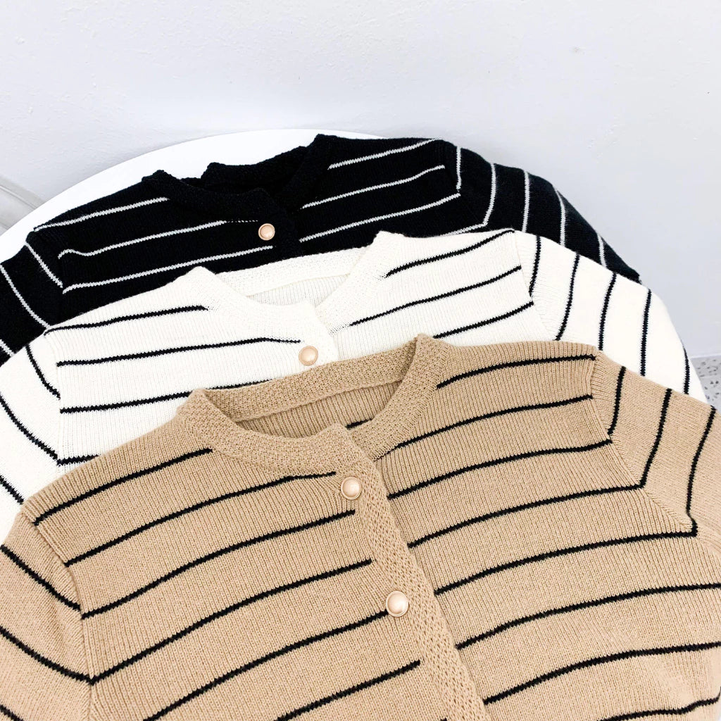[PO] Knitted Stripes Cardigan