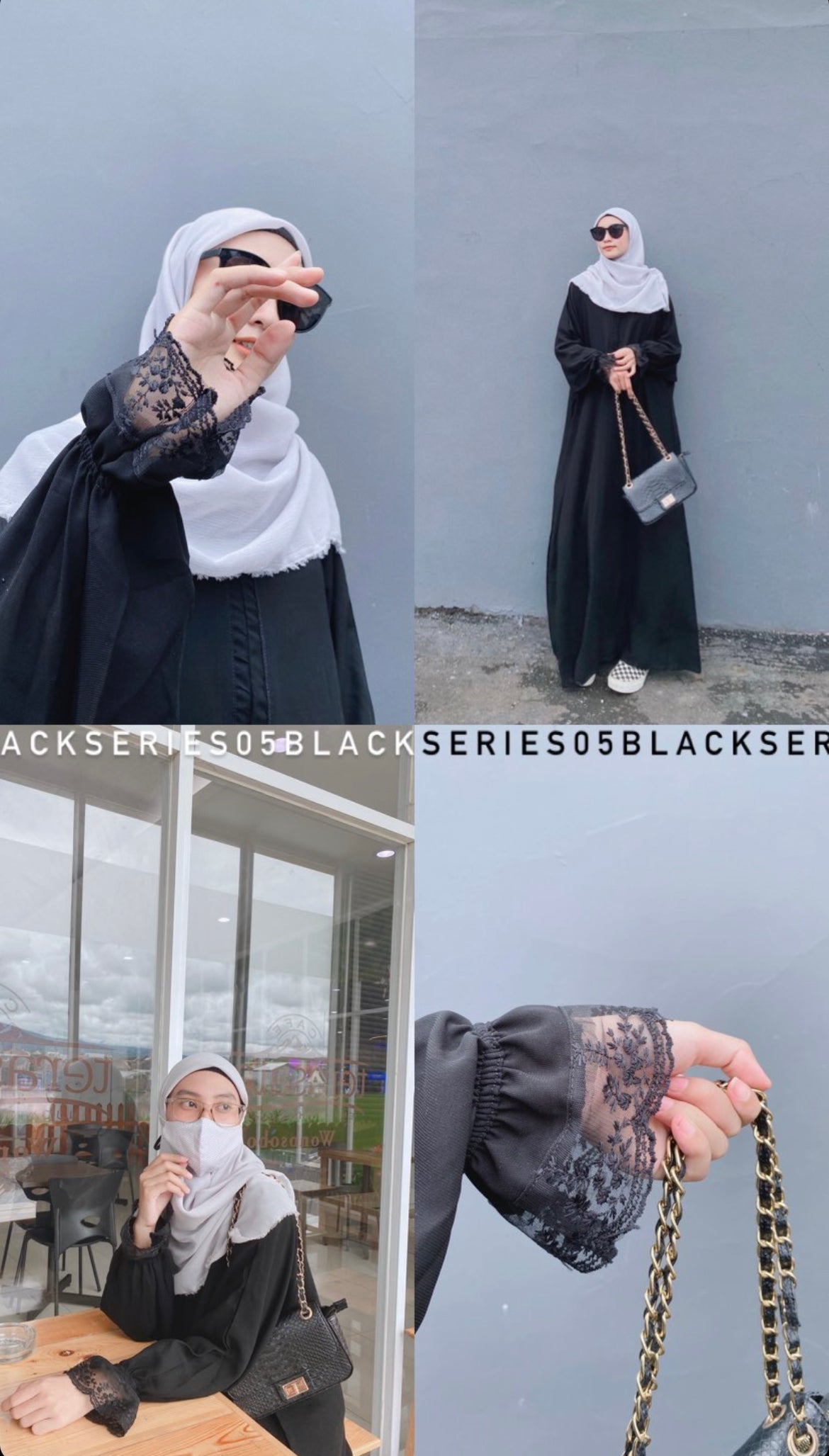 [PO] Zahra Abaya Black Series - 5 Designs