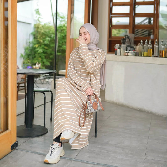 [PO] Stripey Midi Dress