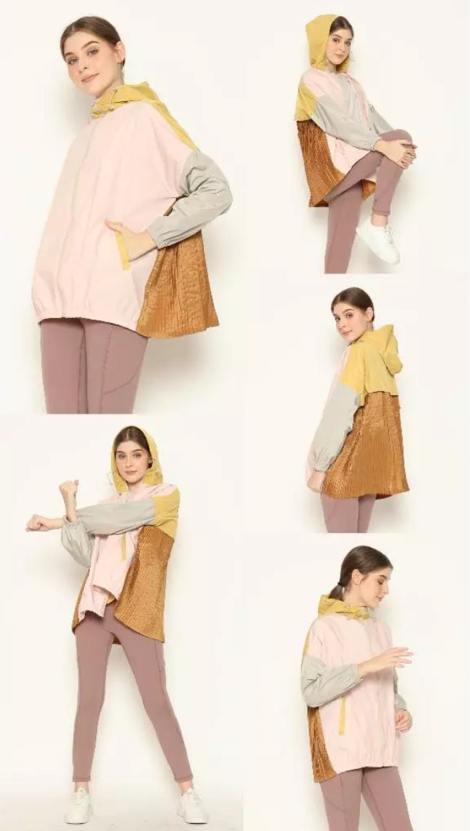 [PO] NEW Activewear Pleated Jacket - Mix Colours