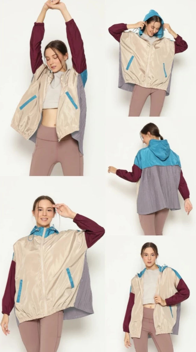 [PO] NEW Activewear Pleated Jacket - Mix Colours