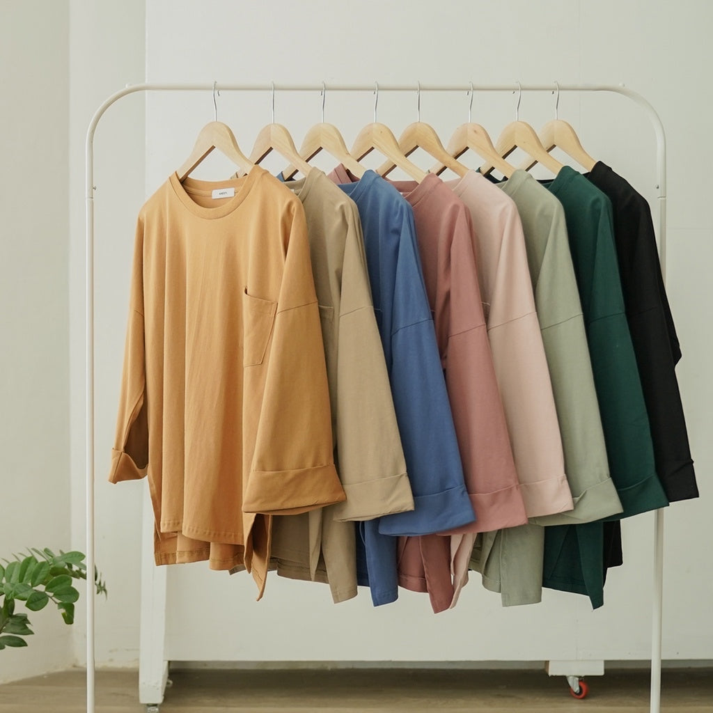 [PO] Rumi Oversized Pocket Tee - 11 Colours