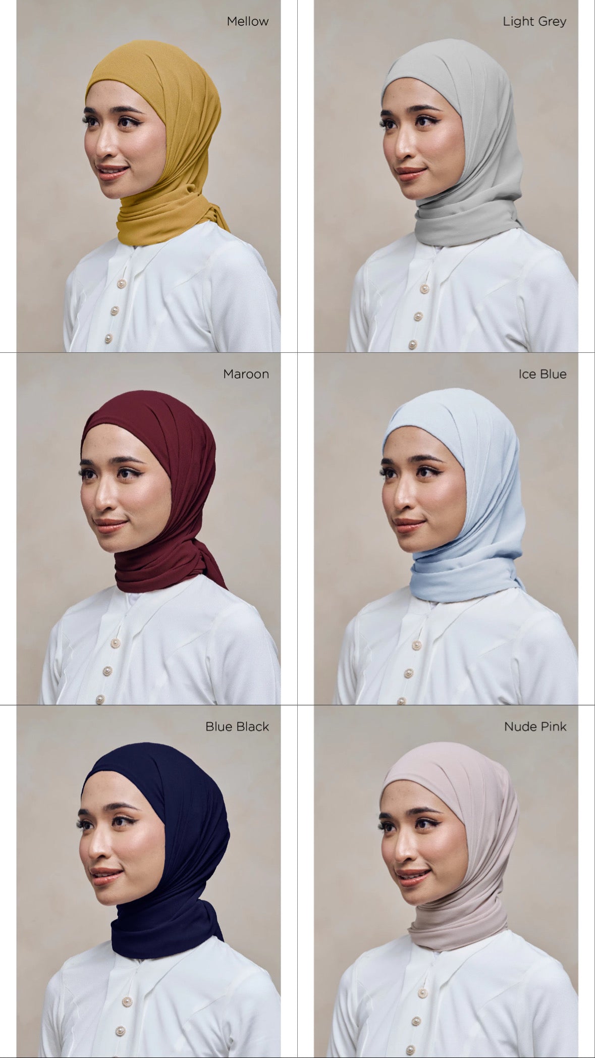 [PO] Leia Plain Hijab w/ Attached Inner