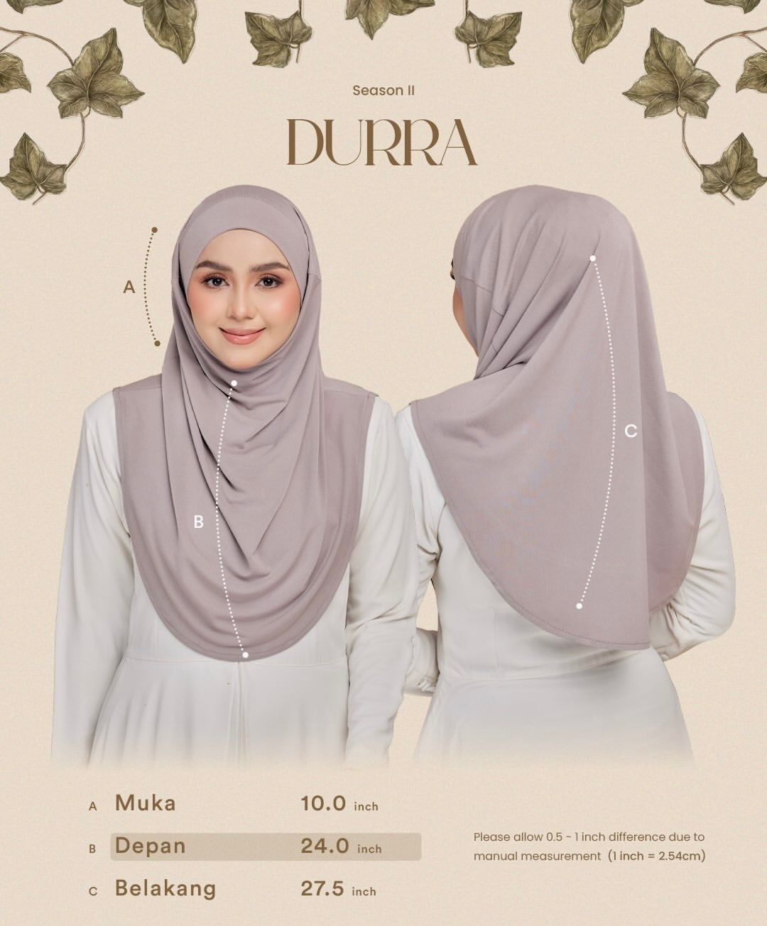 [PO] Durra Instant Tie-Back Hijab