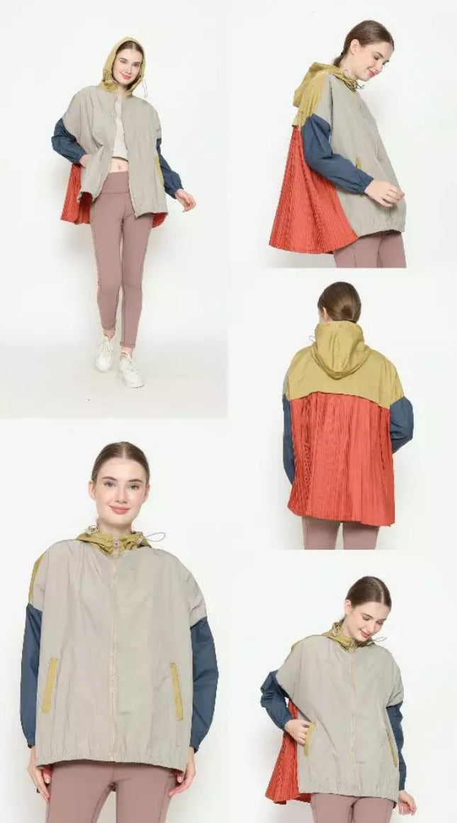 [PO] NEW Activewear Pleated Jacket - Mix Colours