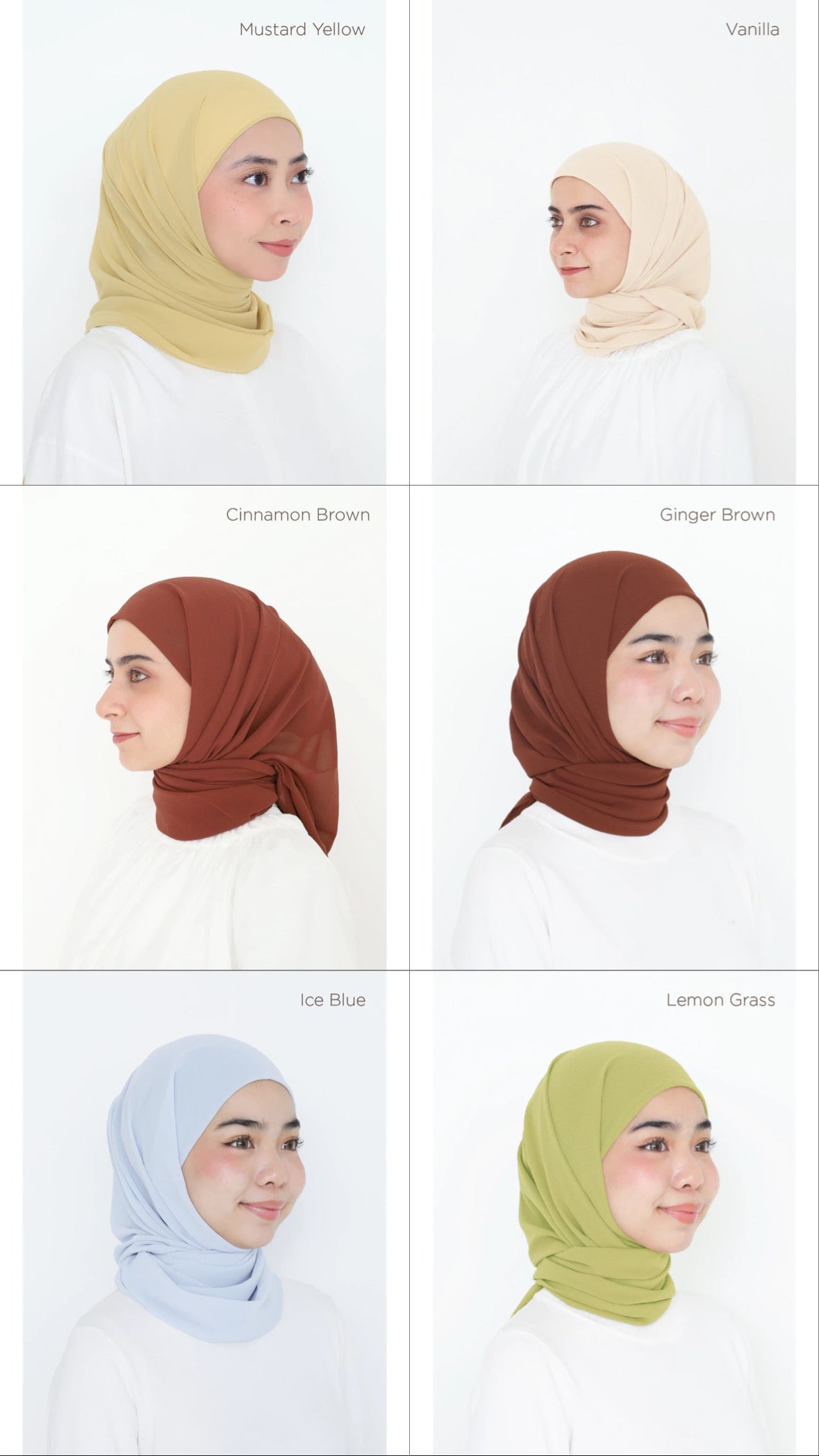 [PO] Leia Plain Hijab w/ Attached Inner