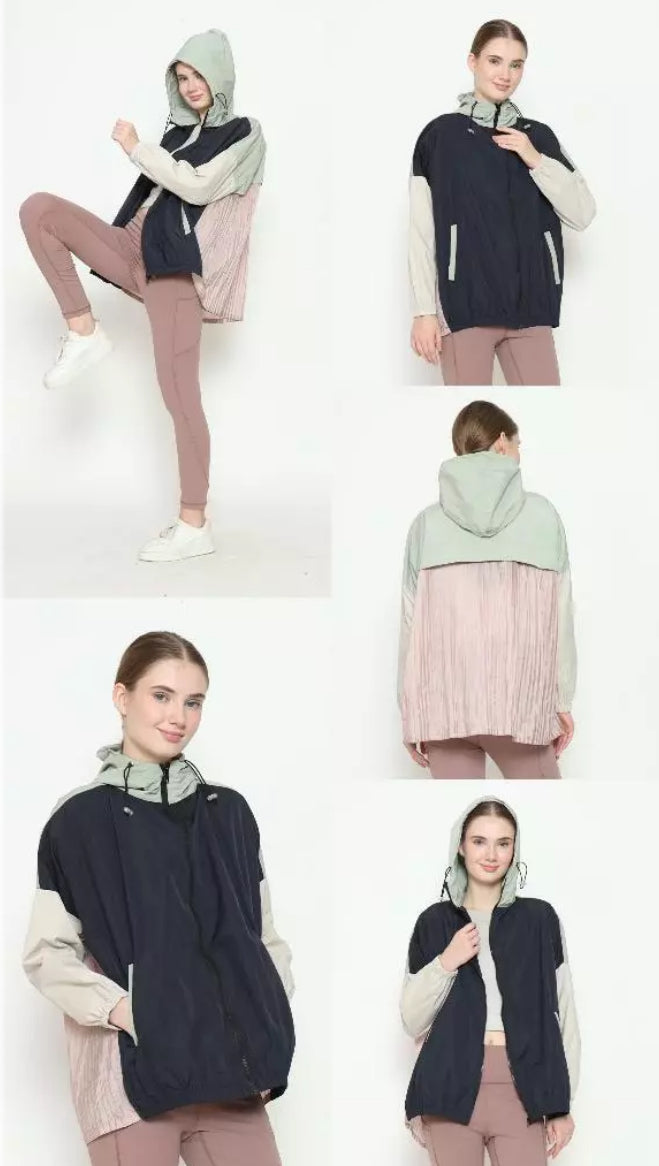 [PO] NEW Activewear Pleated Jacket - Mix Colours