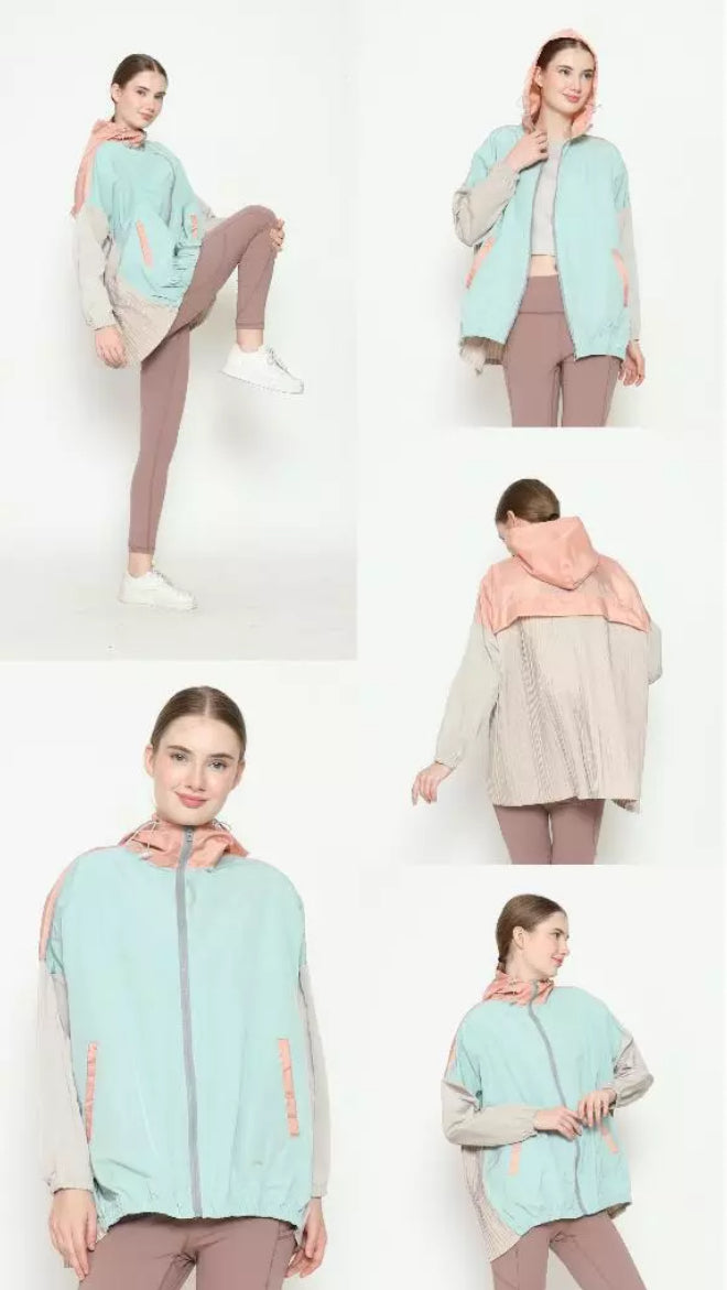 [PO] NEW Activewear Pleated Jacket - Mix Colours