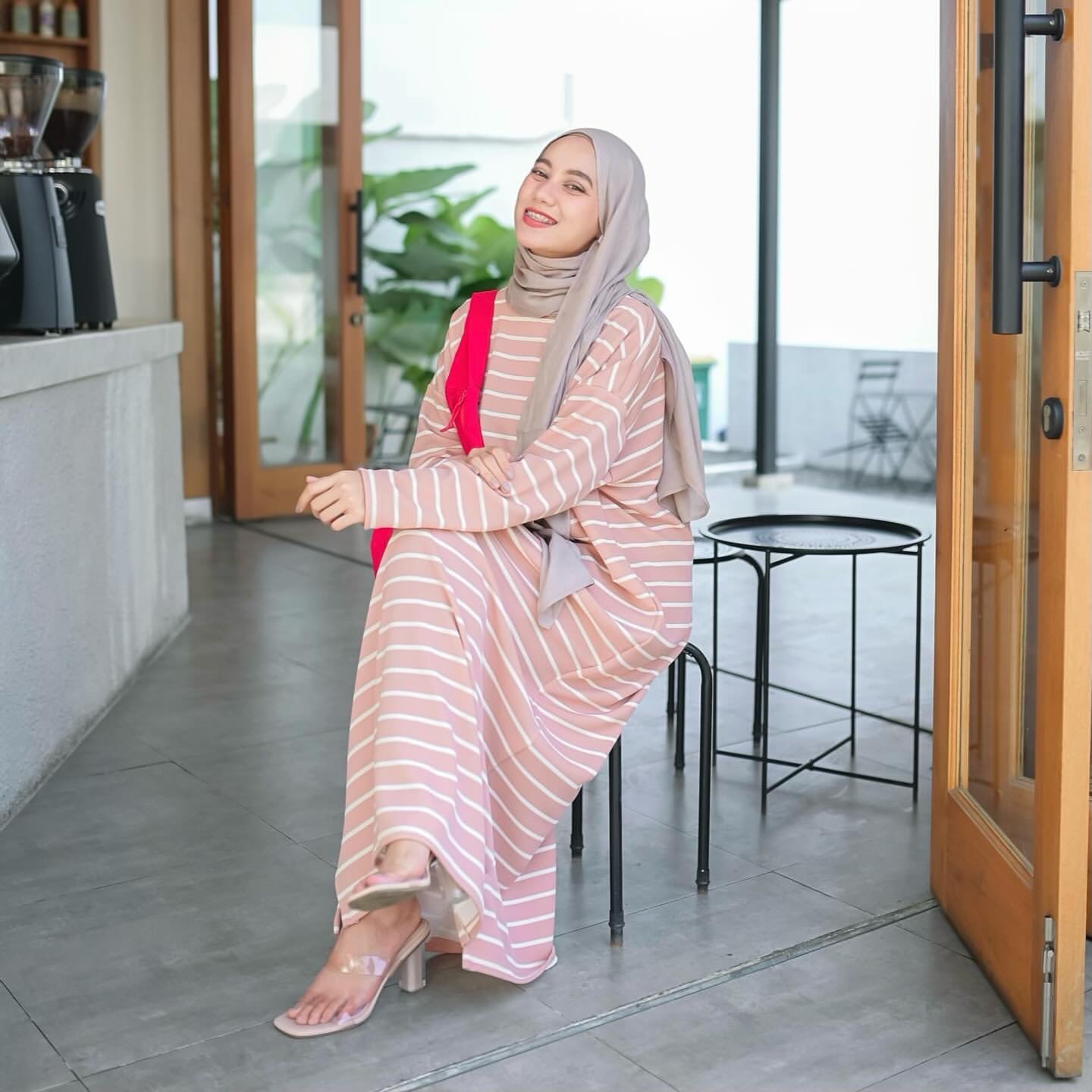 [PO] Stripey Midi Dress