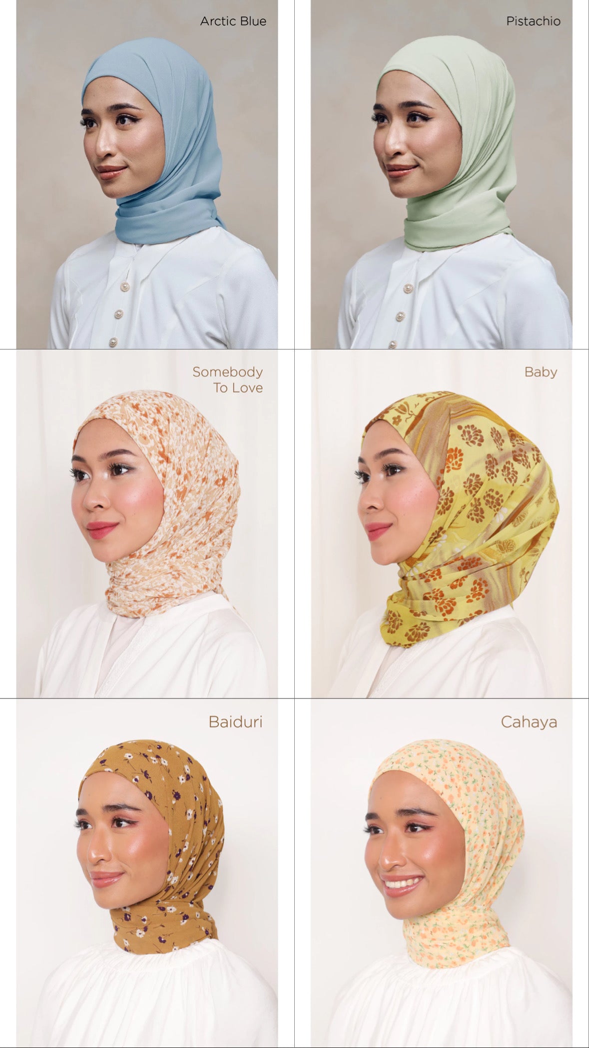 [PO] Leia Plain Hijab w/ Attached Inner