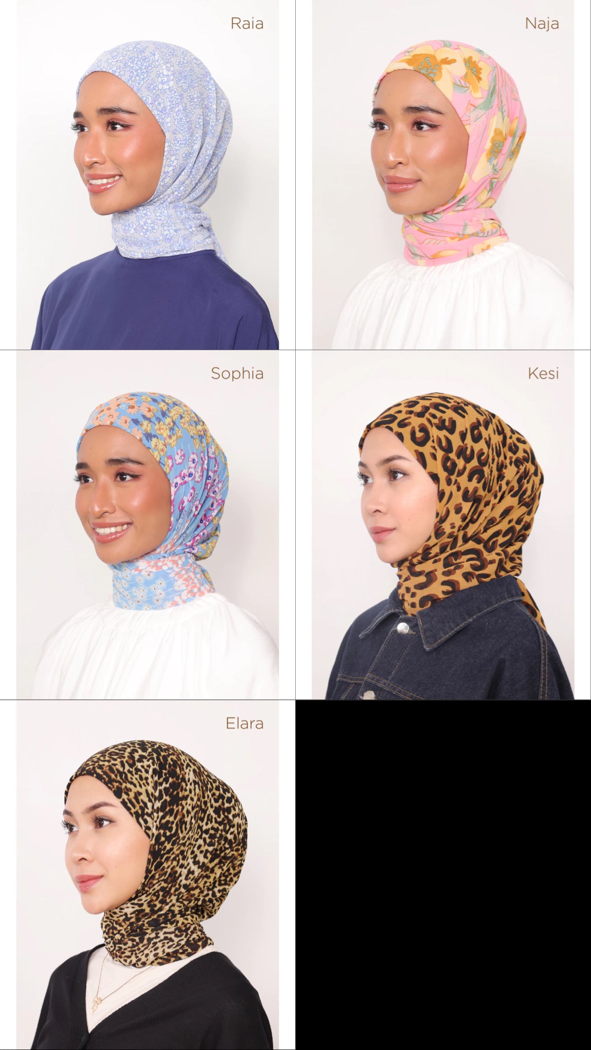 [PO] Leia Plain Hijab w/ Attached Inner