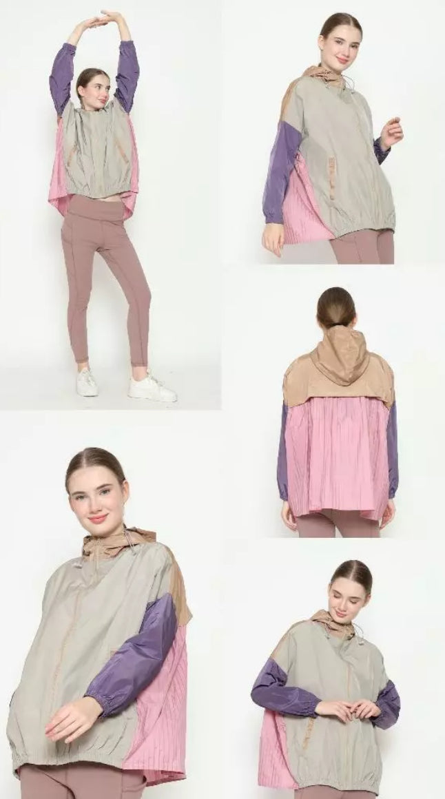 [PO] NEW Activewear Pleated Jacket - Mix Colours