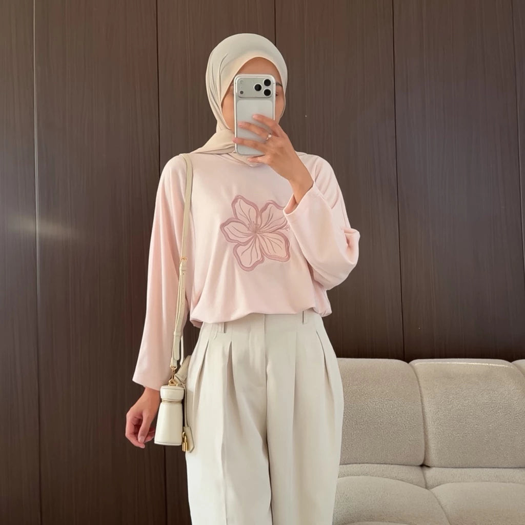 [PO] Rose Batwing Top