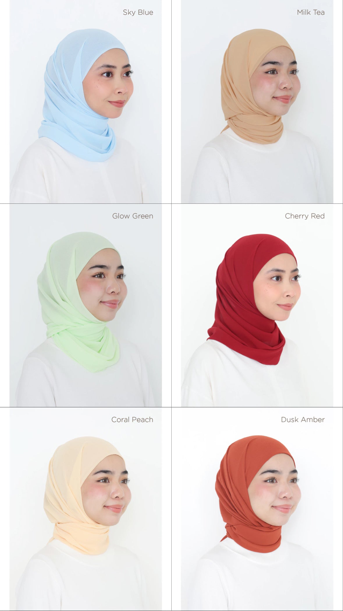 [PO] Leia Plain Hijab w/ Attached Inner