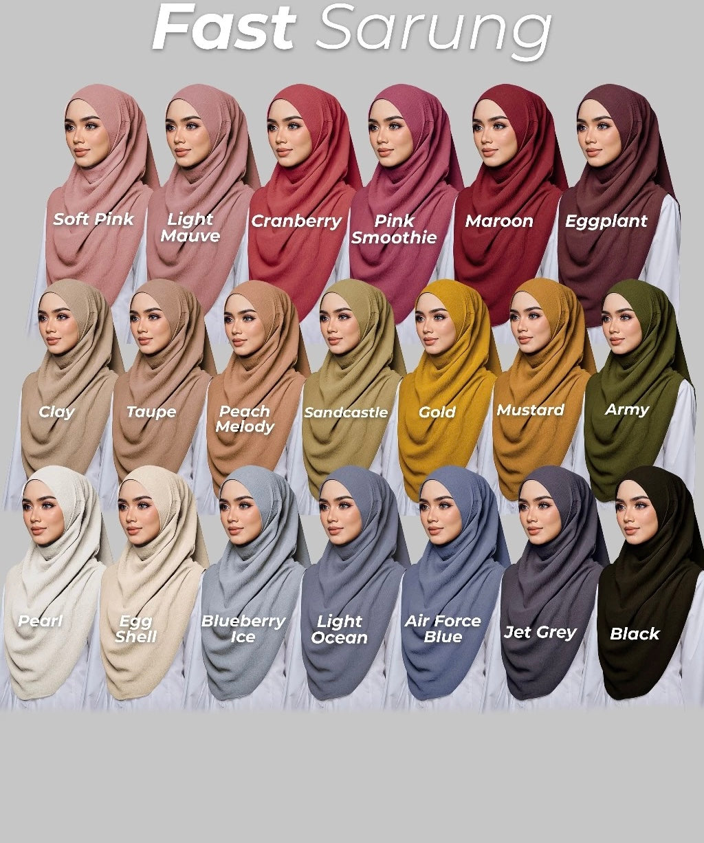 [PO] Instant Hijab Fast Sarung