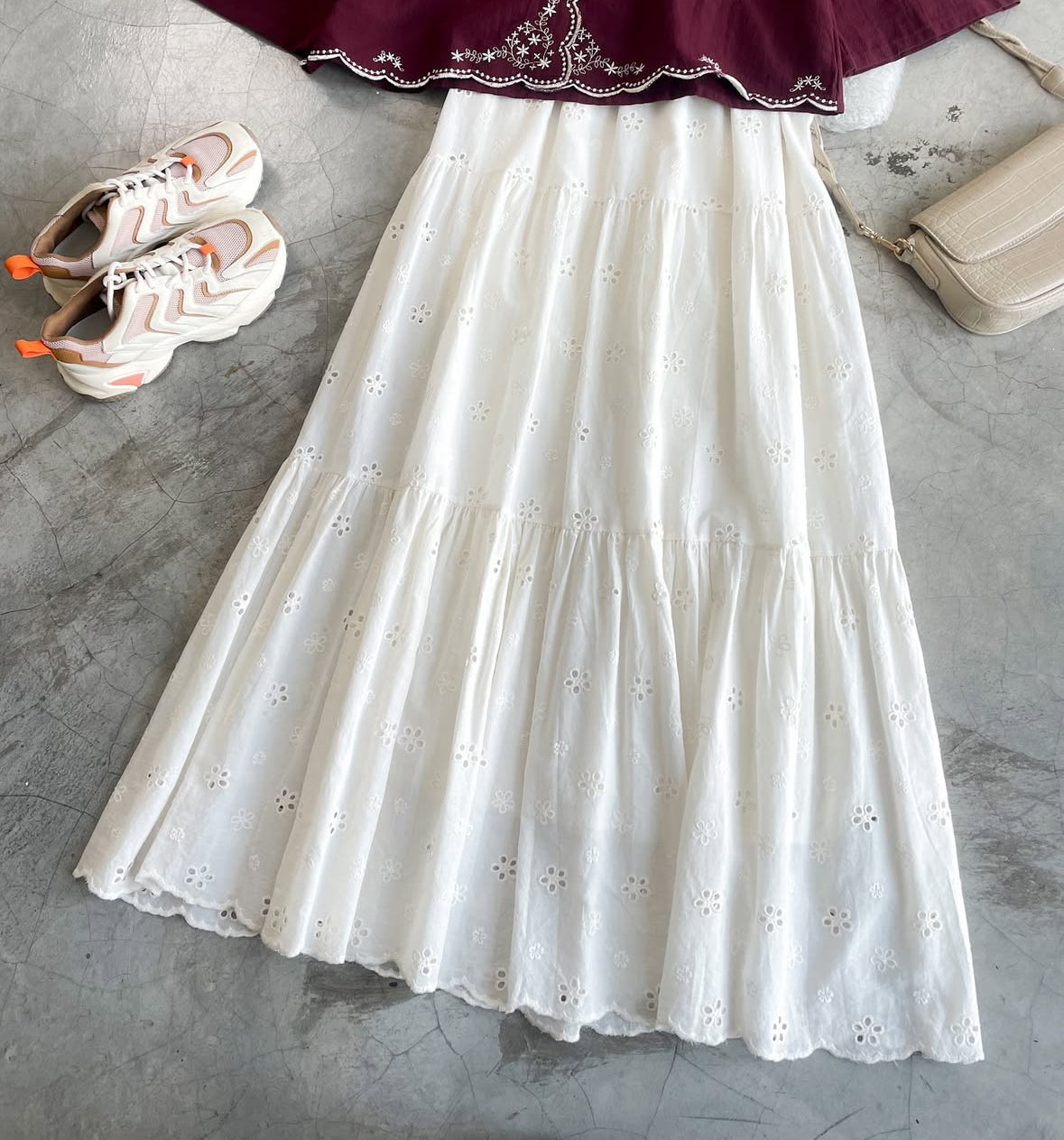[PO] Namira Eyelet Skirt