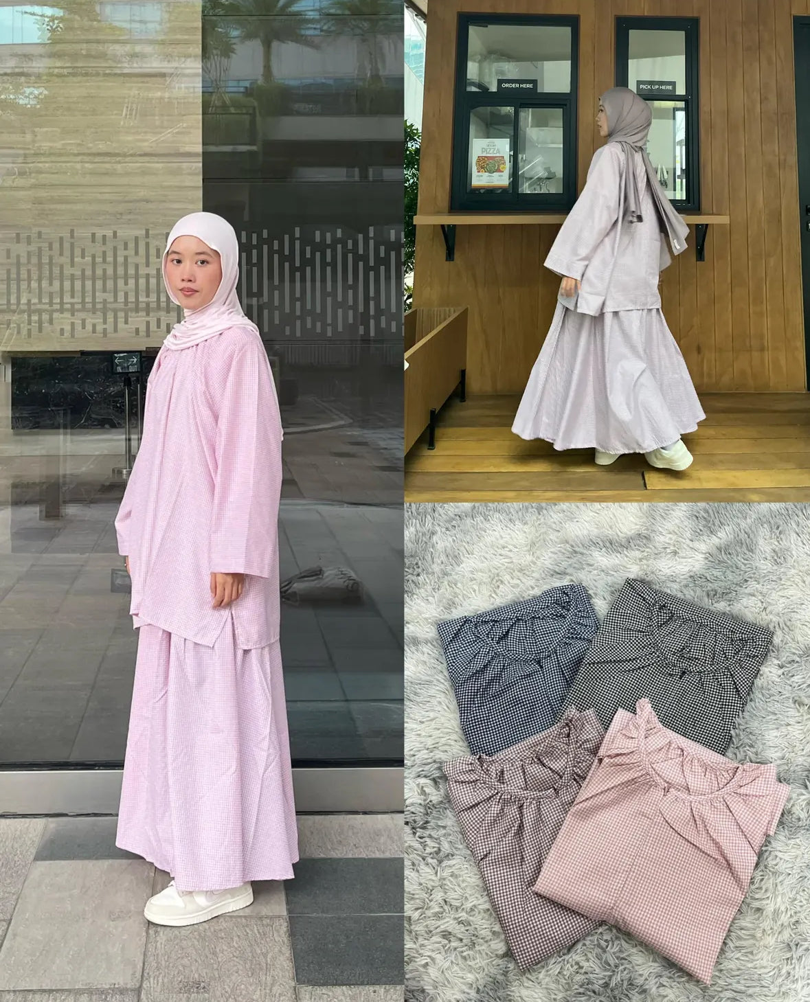 [PO] Kylie Gingham Skirt Set