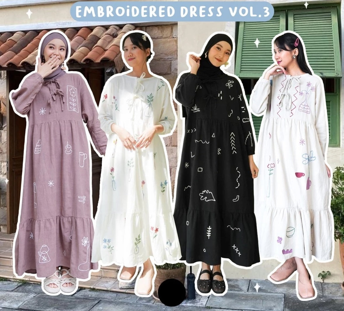 [PO] Korean Embroidered Dress