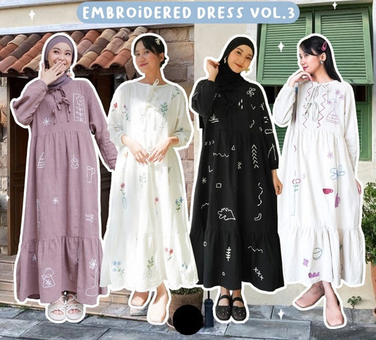[PO] Korean Embroidered Dress