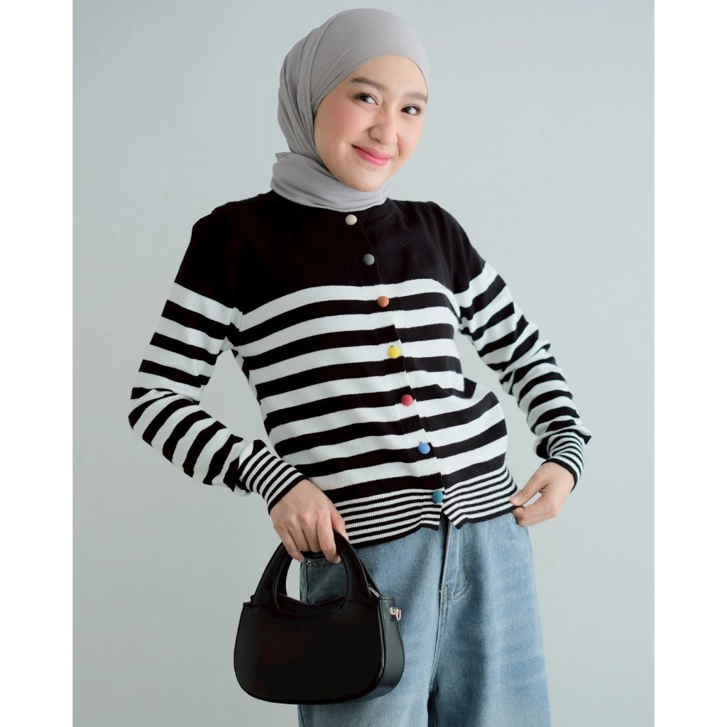 [PO] Qiana Stripe Cardi