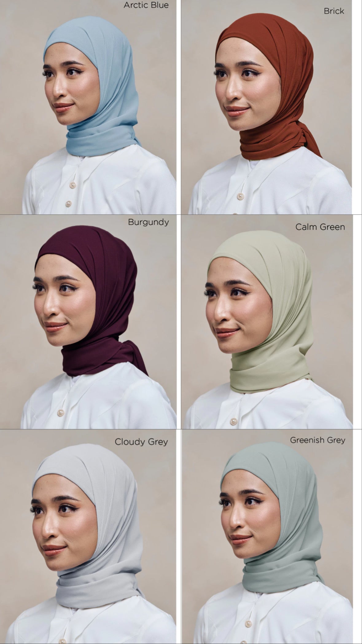 [PO] Leia Plain Hijab w/ Attached Inner