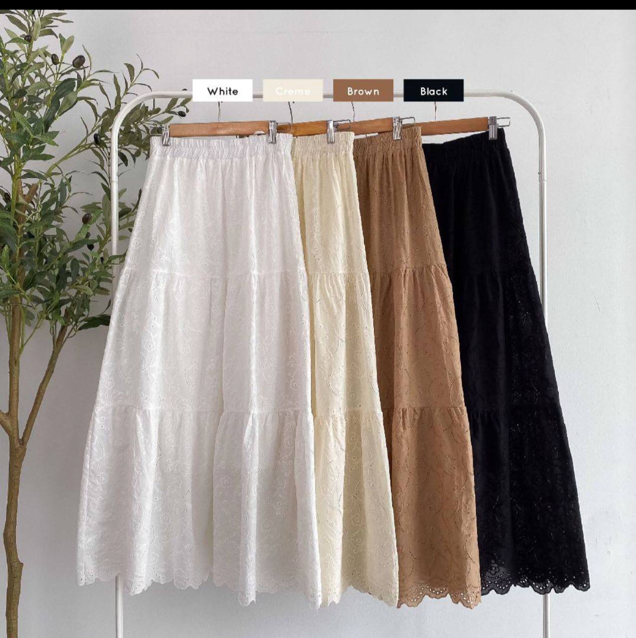 [PO] Tahara Eyelet Skirt - 4 Colours